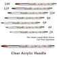 New Glitter Handle Nail Art Brush for Acrylic Powder 100% Nylon Manicure Acrylic Nails Round Nail Art Brush With Liquid 7 Sizes