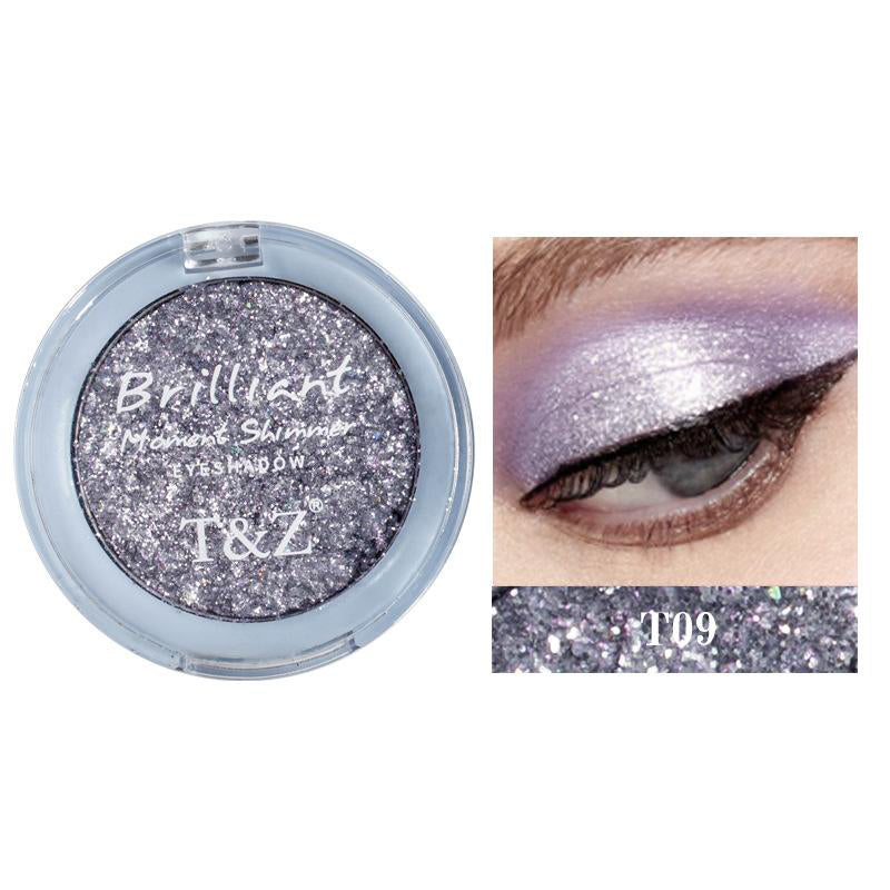 Es06 Eye Shadow Shimmering Powder Shimmer Thin and Glittering Long Lasting Smear-Proof Makeup