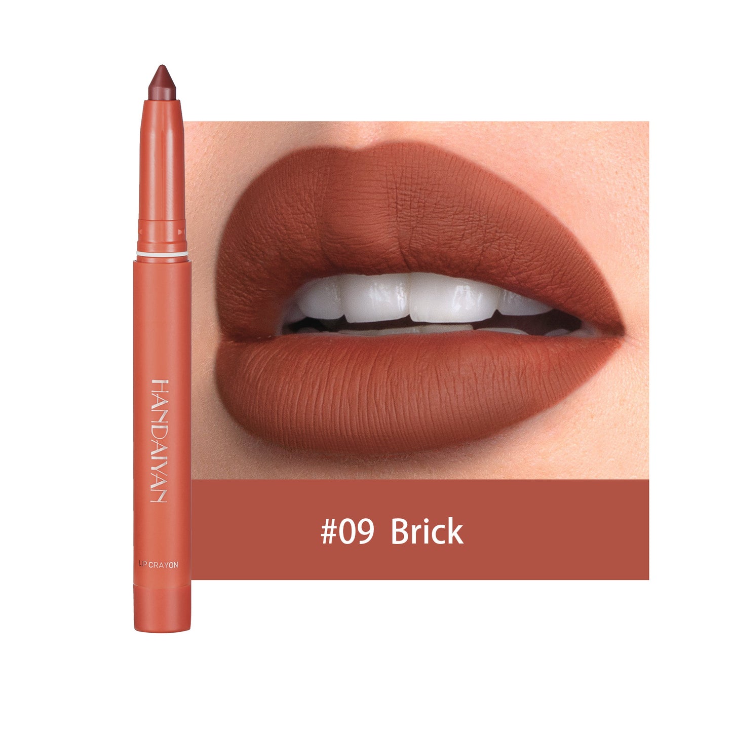 LS06 Not Easy to Fade No Stain on Cup Lipstick Pen Matte Lip Liner Dual-Use Lipstick