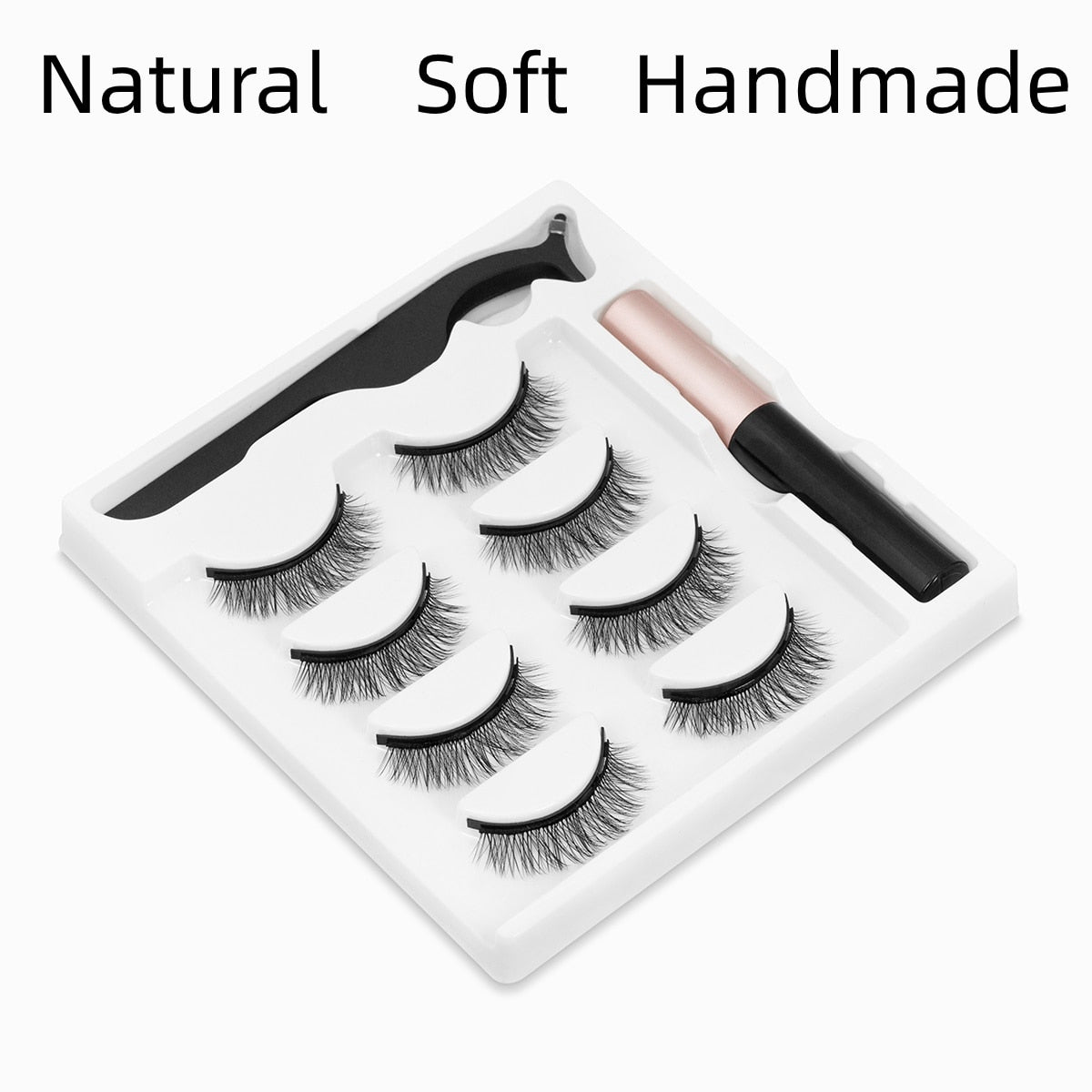 YAPEMAKER Magnetic Eyelashes 3D False Mink Eyelashes Magnet Lashes Magnetic Eyeliner&Tweezer Set Makeup Pestañas Magneticas