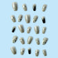 85 Cold Gray Gradient Color Wear Armor Longa Butterfly Jelly Glue Nail Tips Marbling Nail Shaped Piece