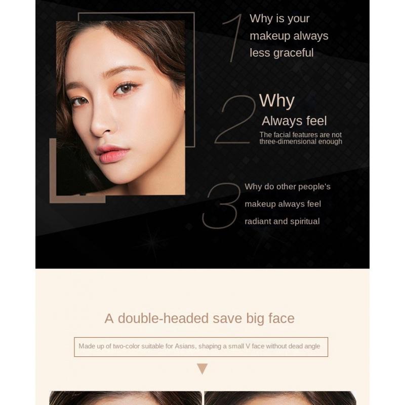 Highlight Contour Stick Female Dual Head Dual-Use Nose Shadow Repair Highlight Powder Concealer Shadow Small V Face