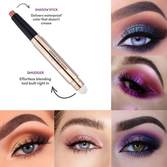 ES10 New Double-Headed Monochrome Eyeliner Pen Pearlescent Crouching Silkworm Eyeshadow Highlight Not Smudge Beauty Makeup