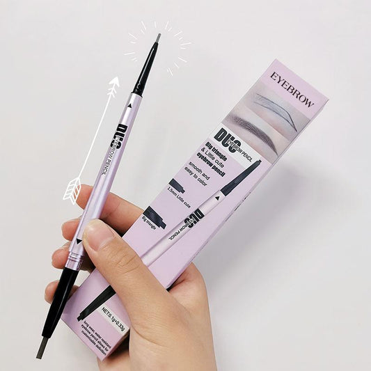 Eb04 New Automatic Rotating Pole Double Head Eyebrow Pencil Ultra-Fine Waterproof Eyebrow Pencil Makeup Eyebrow Pencil