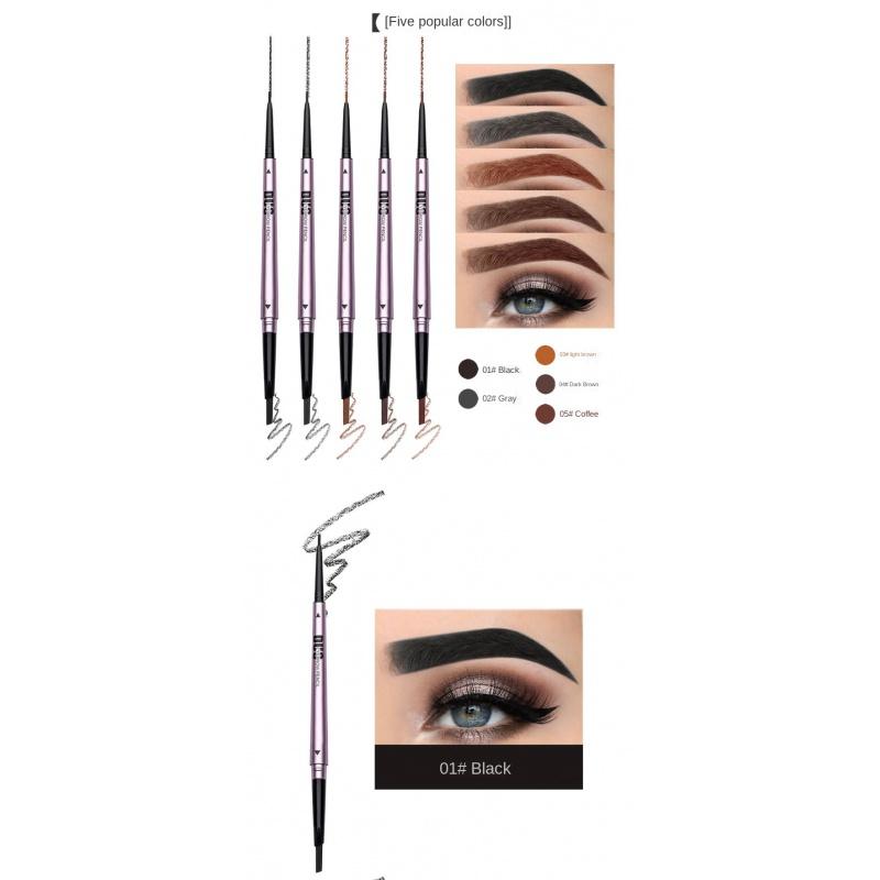 Eb04 New Automatic Rotating Pole Double Head Eyebrow Pencil Ultra-Fine Waterproof Eyebrow Pencil Makeup Eyebrow Pencil