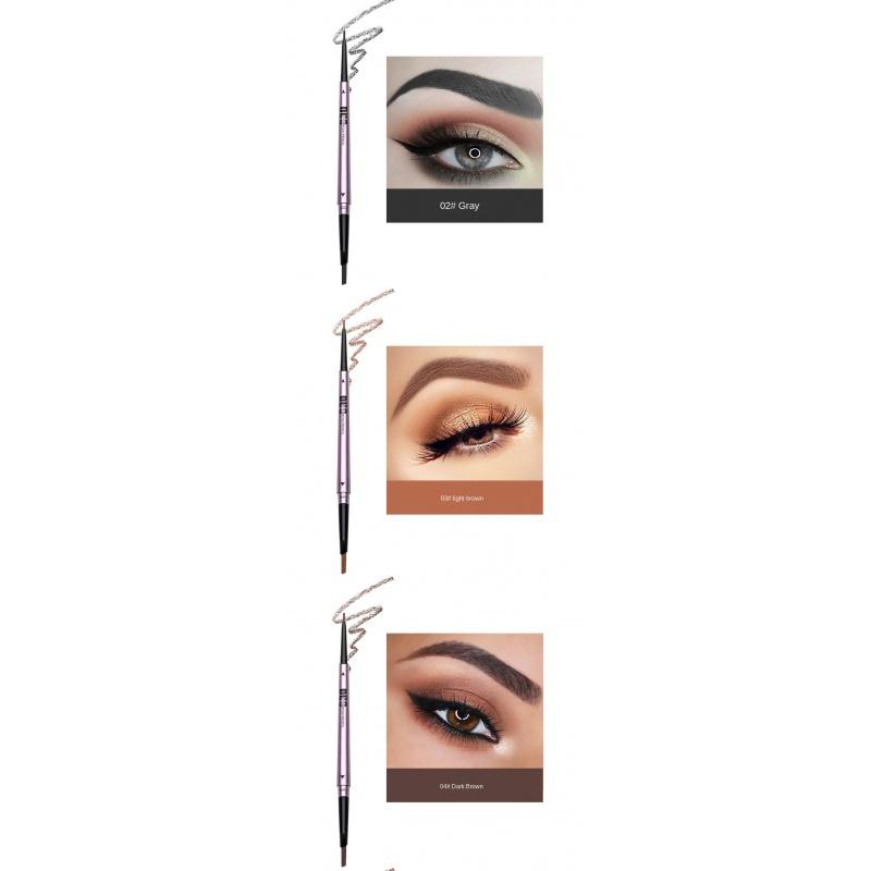 Eb04 New Automatic Rotating Pole Double Head Eyebrow Pencil Ultra-Fine Waterproof Eyebrow Pencil Makeup Eyebrow Pencil