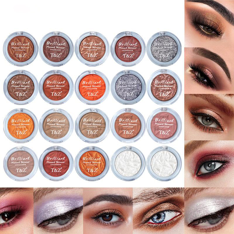 Es06 Eye Shadow Shimmering Powder Shimmer Thin and Glittering Long Lasting Smear-Proof Makeup