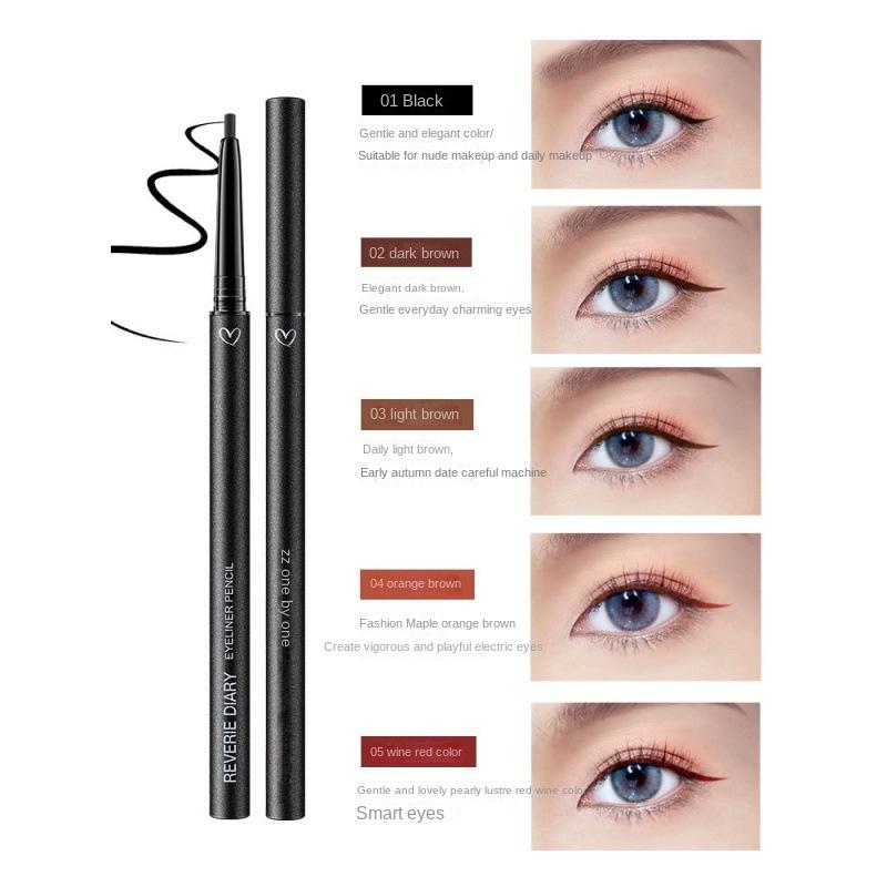 EL13 Eyeliner Spinning Fine Brown Not Easy to Smudge Eyebrow and Eye Dual-Use Makeup Eyeliner Beginner