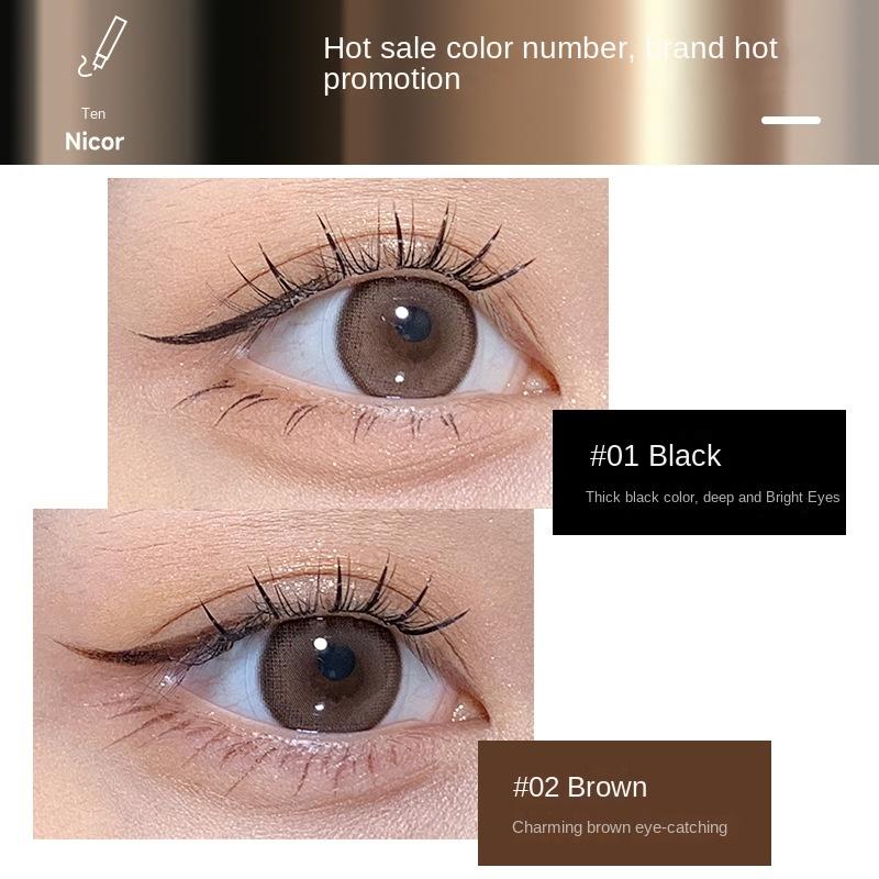 Ec2be Eyeliner Waterproof and Oil-Proof Not Smudge Liquid Eyeliner Long-Lasting Quick-Drying Gold Tube Liquid Eyeliner