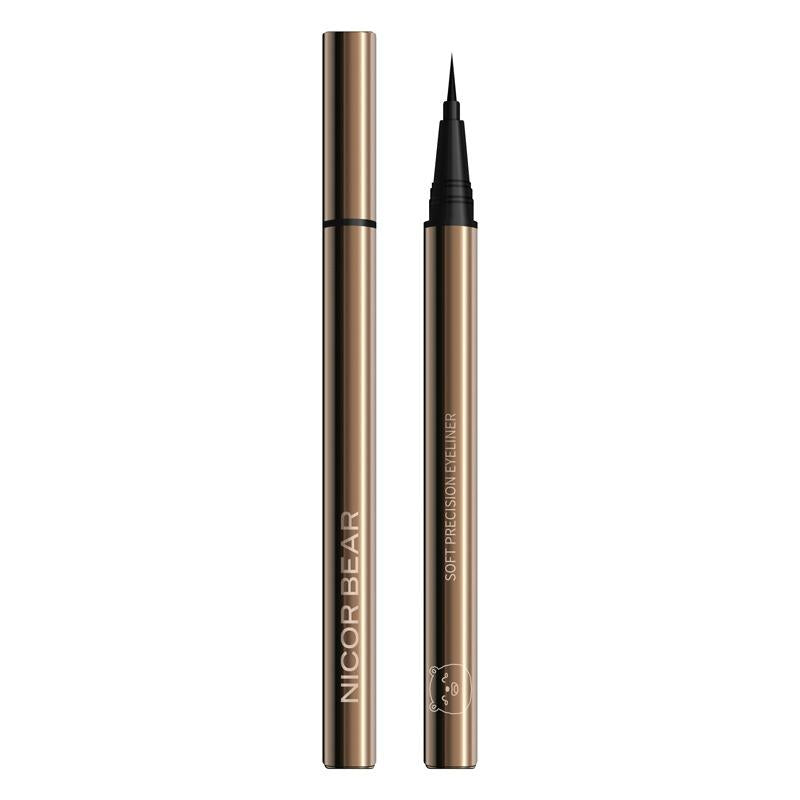 Ec2be Eyeliner Waterproof and Oil-Proof Not Smudge Liquid Eyeliner Long-Lasting Quick-Drying Gold Tube Liquid Eyeliner