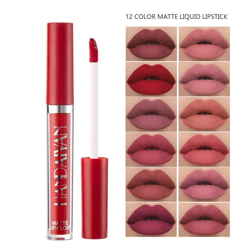 LS04 Matte Liquid Lipstick Matte No Stain on Cup Lip Gloss Lip Glaze