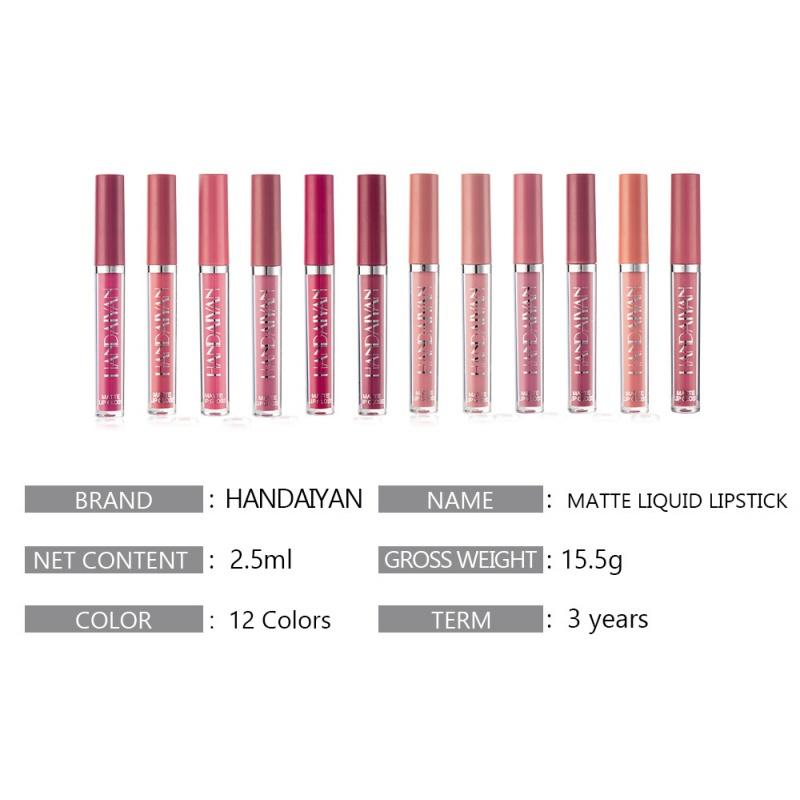 LS04 Matte Liquid Lipstick Matte No Stain on Cup Lip Gloss Lip Glaze