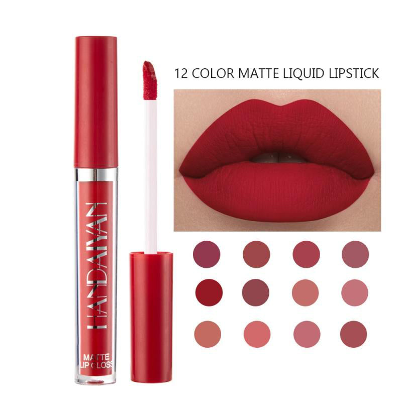 LS04 Matte Liquid Lipstick Matte No Stain on Cup Lip Gloss Lip Glaze