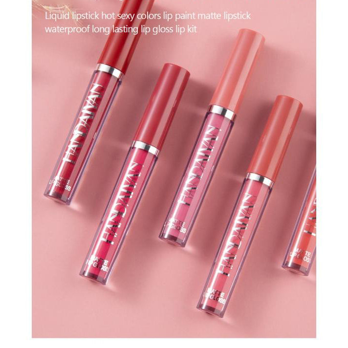 LS04 Matte Liquid Lipstick Matte No Stain on Cup Lip Gloss Lip Glaze