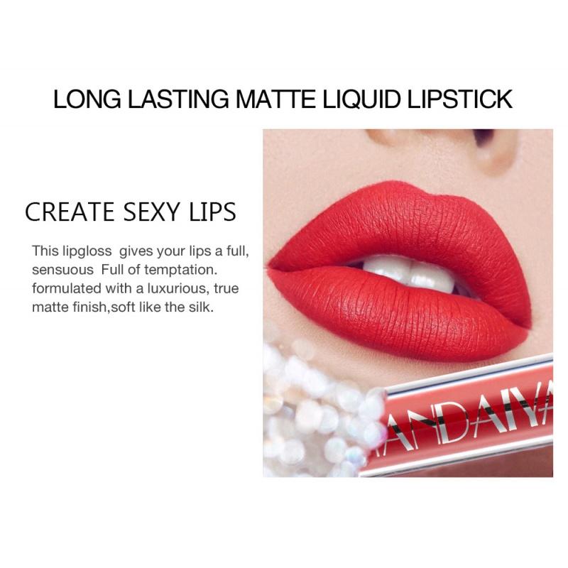 LS04 Matte Liquid Lipstick Matte No Stain on Cup Lip Gloss Lip Glaze