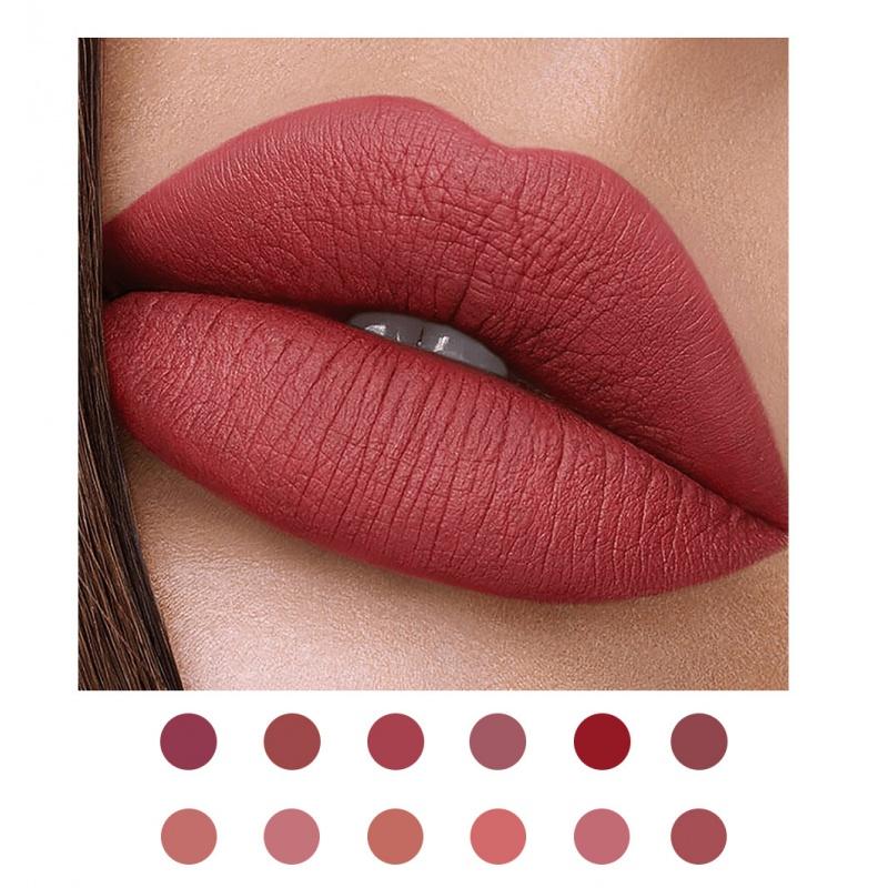 LS04 Matte Liquid Lipstick Matte No Stain on Cup Lip Gloss Lip Glaze