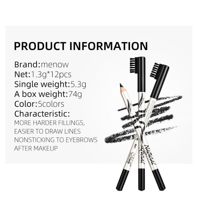 Eb03 Menow Miele P135 Eyebrow Pencil Fine Eyebrow Five Colors Distinct Look Makeup