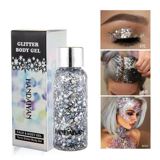 ES09 Mermaid Scale Facial Body Sequins Body Lotion Eye Shadow Colorful Polarized Stage Makeup