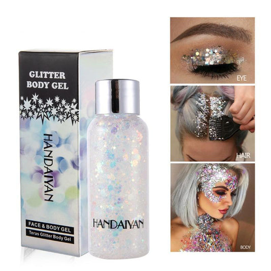 ES09 Mermaid Scale Facial Body Sequins Body Lotion Eye Shadow Colorful Polarized Stage Makeup