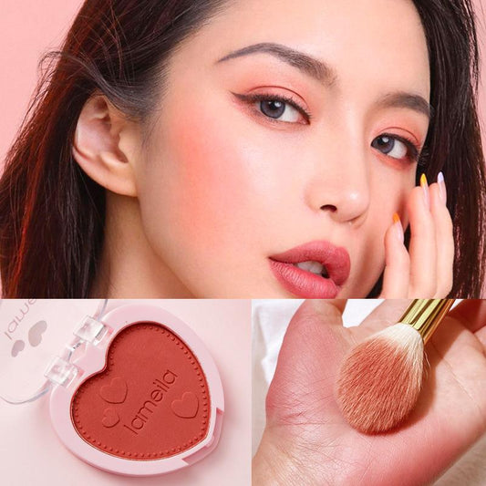 BL05 Rouge Blusher Plate Nude Makeup Repair Monochrome Beginner Female Monochrome Heart Blush