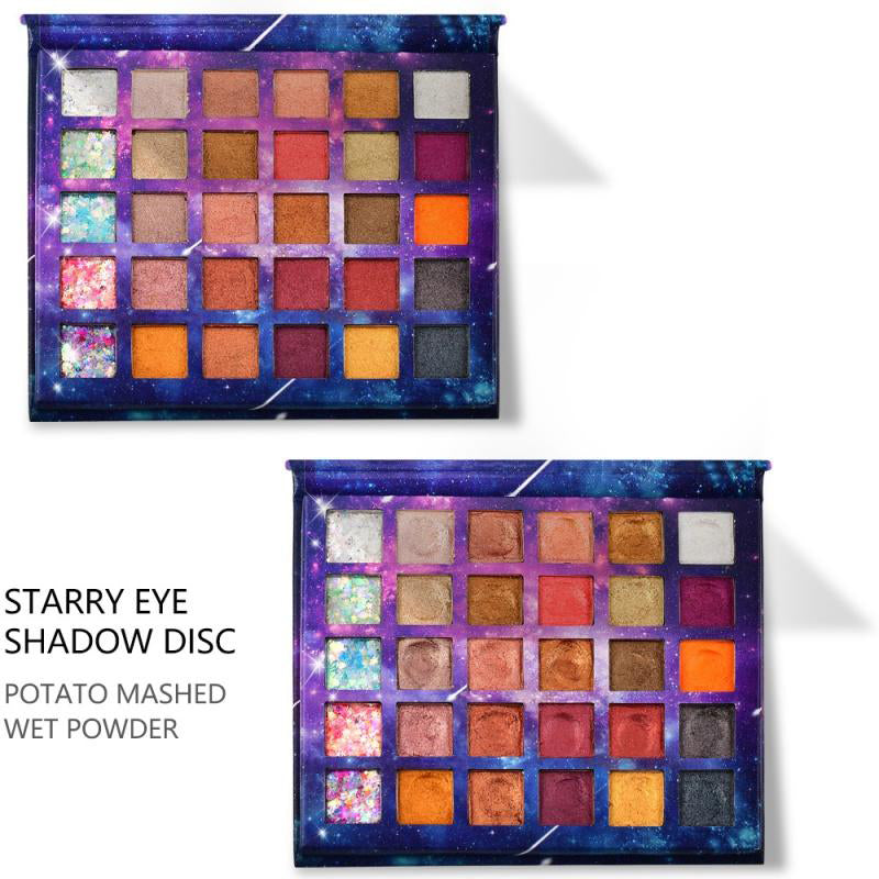 ES07 Sequin Gel Eye Shadow Shimmering Powder Shimmer Pearlescent Wet Mashed Potatoes Eye Shadow Not Easy to Makeup Multicolor Eye Shadow Plate