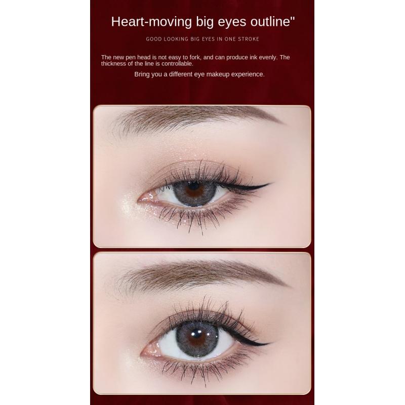 EL08 New Year Red Velvet Eyeliner Waterproof Sweat-Proof Long Lasting Non Smudge Quick-Drying Liquid Eyeliner Brush Head