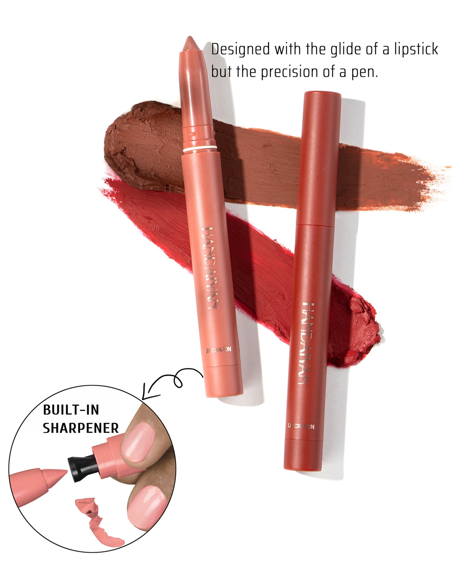 LS06 Not Easy to Fade No Stain on Cup Lipstick Pen Matte Lip Liner Dual-Use Lipstick