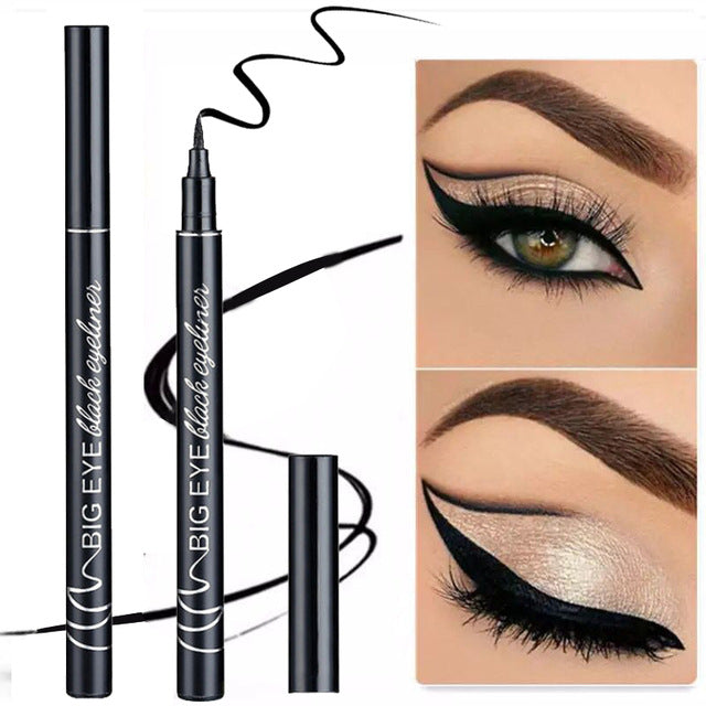 EL05 Cool Black Eyeliner Waterproof Sweat-Proof Thin Head Liquid Eyeliner Not Easy to Smudge Makeup