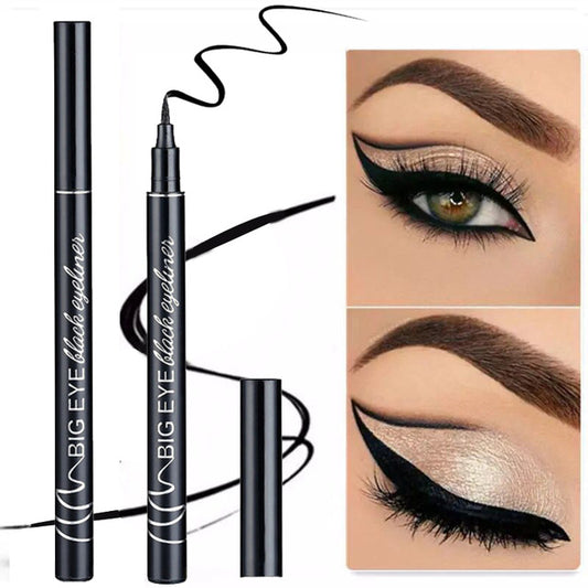 EL05 Cool Black Eyeliner Waterproof Sweat-Proof Thin Head Liquid Eyeliner Not Easy to Smudge Makeup