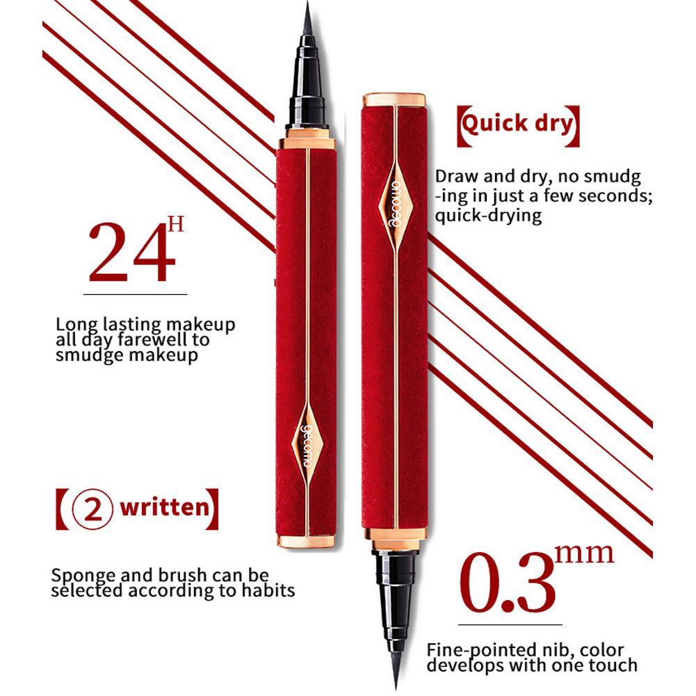 EL08 New Year Red Velvet Eyeliner Waterproof Sweat-Proof Long Lasting Non Smudge Quick-Drying Liquid Eyeliner Brush Head