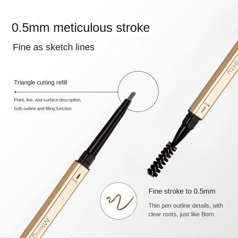 EB07 Small Gold Chopsticks Eyebrow Pencil Girls Double Head Extremely Thin Beginner Thrush Beauty Makeup Gold Bar Makeup