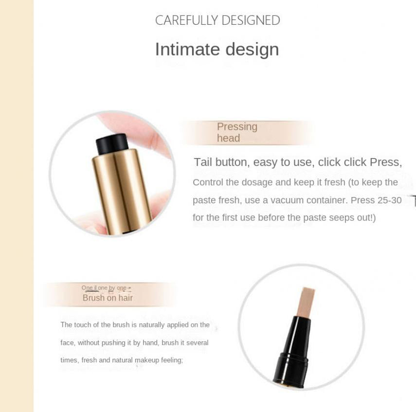 ECP01Soft Hair Brush Concealer Pen Cover Dark Circles Acne Spots Naturally-Brightening the Skin Nude Makeup Face Concealer
