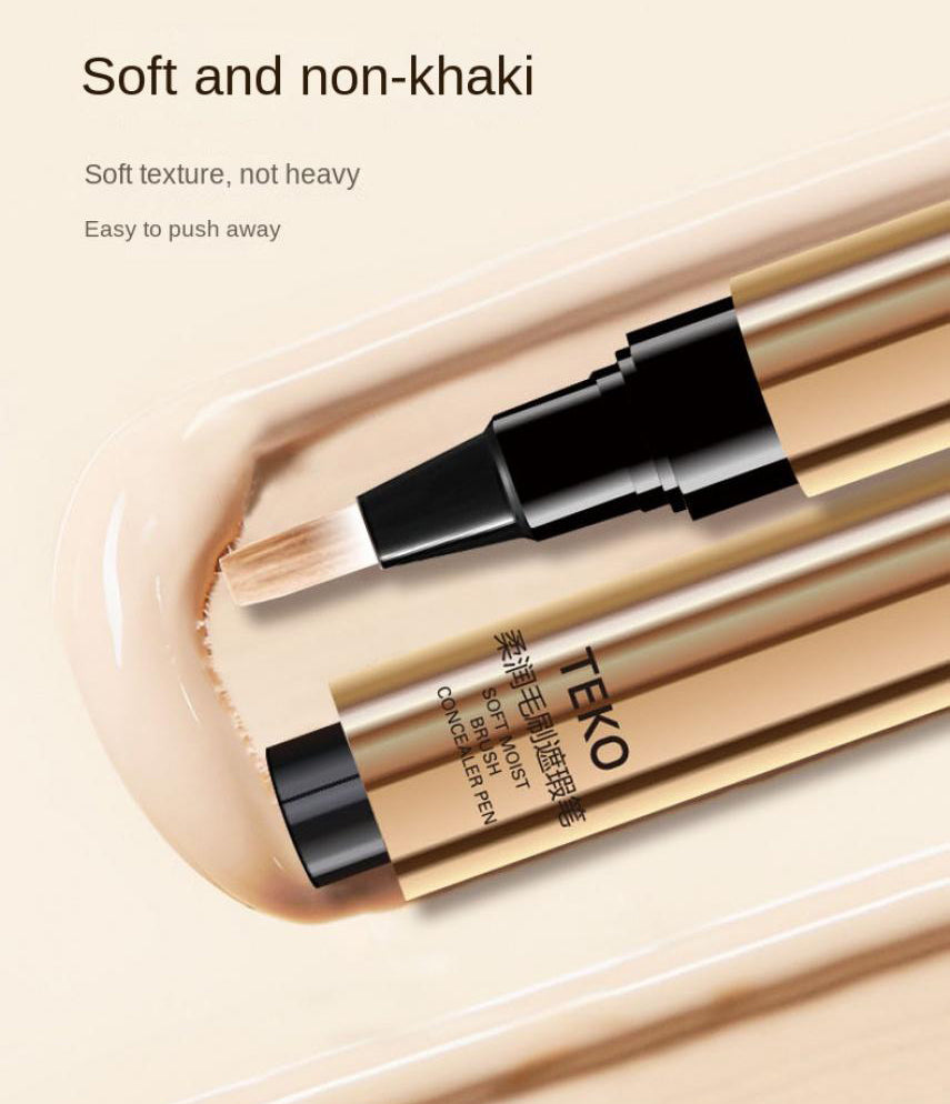 ECP01Soft Hair Brush Concealer Pen Cover Dark Circles Acne Spots Naturally-Brightening the Skin Nude Makeup Face Concealer