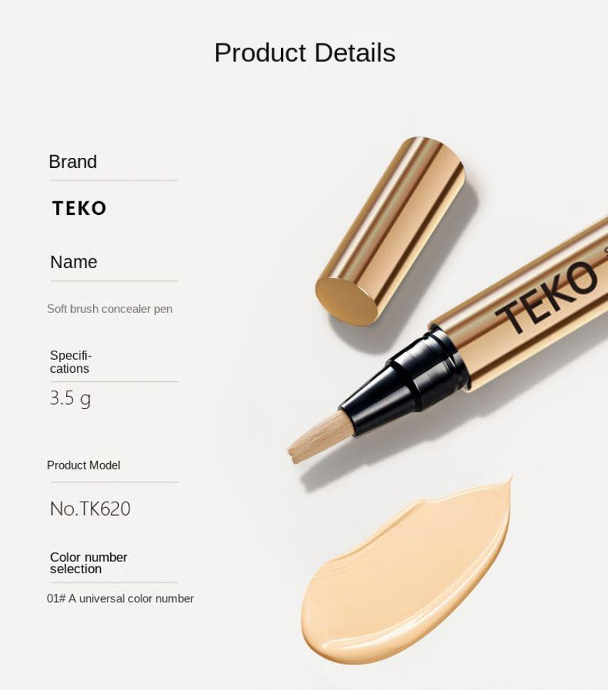 ECP01Soft Hair Brush Concealer Pen Cover Dark Circles Acne Spots Naturally-Brightening the Skin Nude Makeup Face Concealer