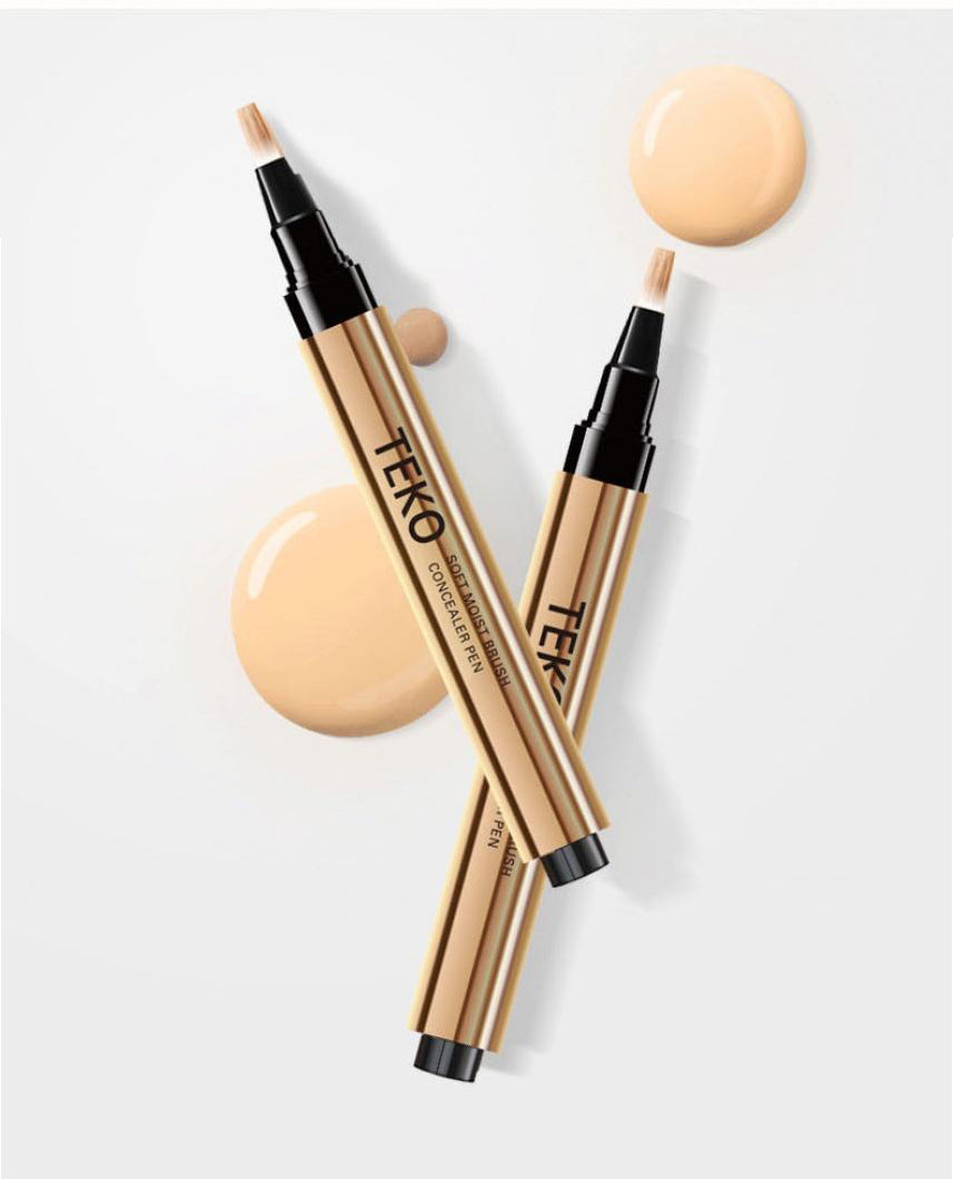 ECP01Soft Hair Brush Concealer Pen Cover Dark Circles Acne Spots Naturally-Brightening the Skin Nude Makeup Face Concealer