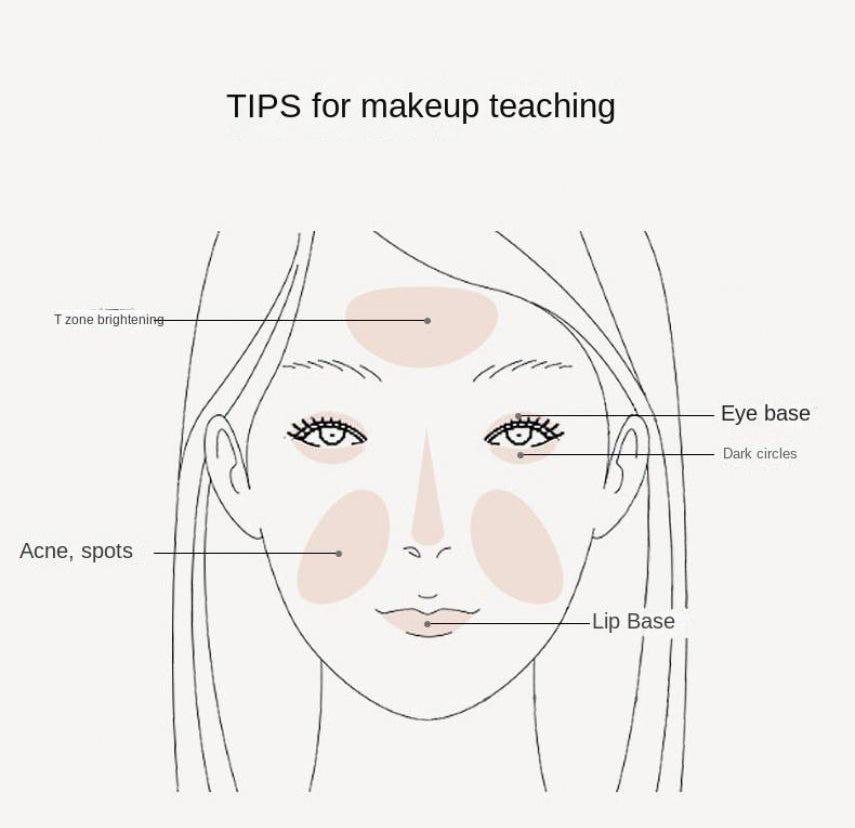 ECP01Soft Hair Brush Concealer Pen Cover Dark Circles Acne Spots Naturally-Brightening the Skin Nude Makeup Face Concealer