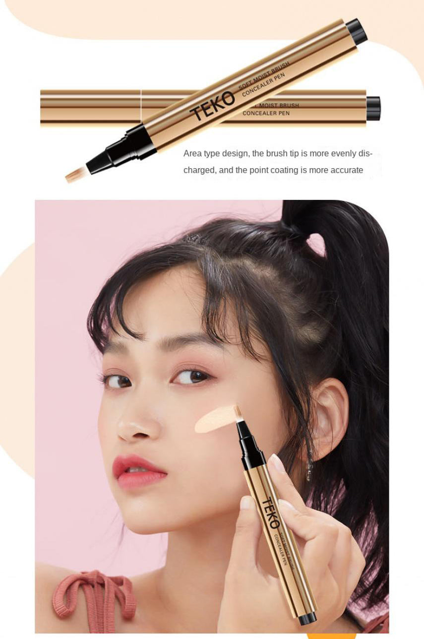 ECP01Soft Hair Brush Concealer Pen Cover Dark Circles Acne Spots Naturally-Brightening the Skin Nude Makeup Face Concealer