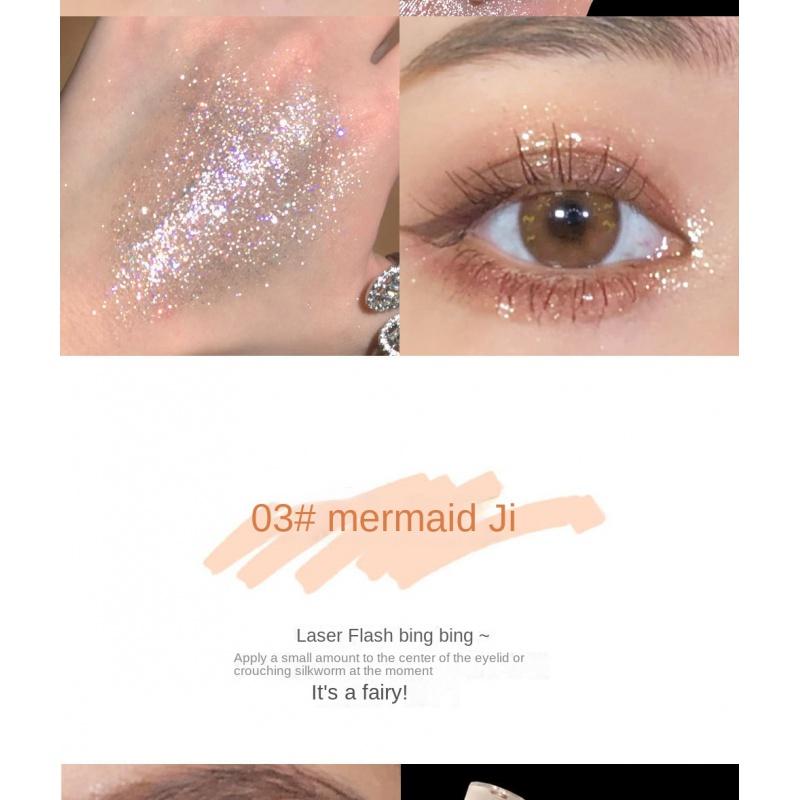 ES08 a Drop of Tears Liquid Eye Shadow Shiny Crystal Shimmer Sequins Eye Shadow Pen Brightening Monochrome Liquid Eye Shadow Face Lift Cream