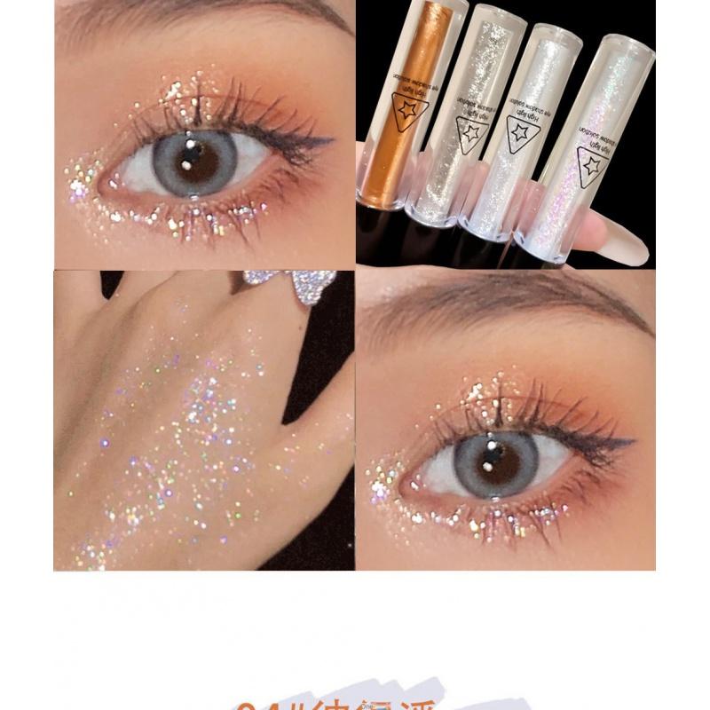 ES08 a Drop of Tears Liquid Eye Shadow Shiny Crystal Shimmer Sequins Eye Shadow Pen Brightening Monochrome Liquid Eye Shadow Face Lift Cream