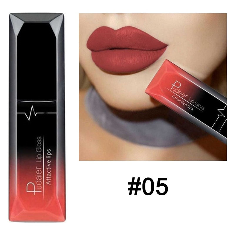 Waterproof Nude Matte Velvet Glossy Lip Gloss 21 Colors Women Fashion