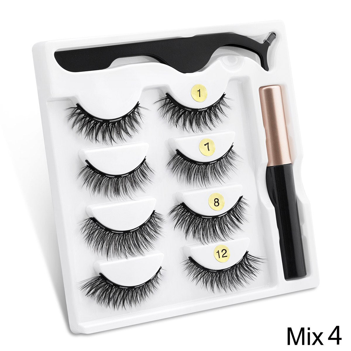 YAPEMAKER Magnetic Eyelashes 3D False Mink Eyelashes Magnet Lashes Magnetic Eyeliner&Tweezer Set Makeup Pestañas Magneticas