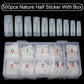 500pcs Fake Nails French Manicure Acrylic False Nails